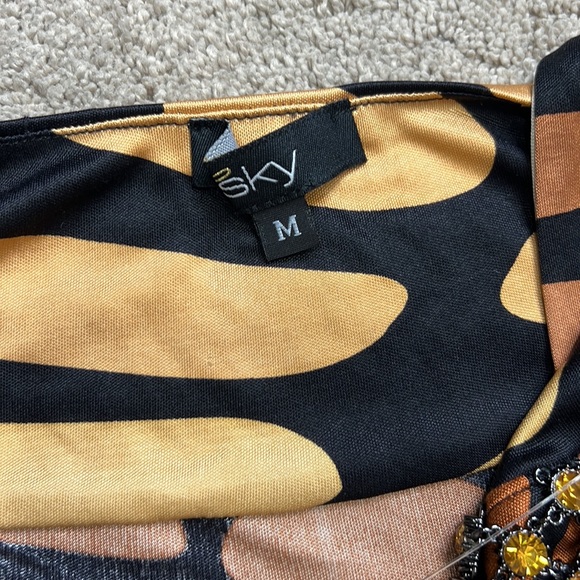 New Sky 100% Silk embellished Dress regularly $248 - Picture 6 of 7